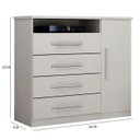 Ver imagem 2 de Cômoda Diamante 4 Gavetas Branco - Leifer