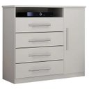 Ver imagem 1 de Cômoda Diamante 4 Gavetas Branco - Leifer