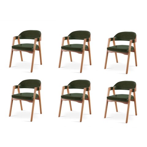 Kit 6 Cadeiras para Mesa de Jantar Gaia Yescasa