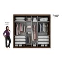 Ver imagem 4 de Guarda Roupa Casal 3 Portas de Correr e 6 Gavetas c/ Espelho Toulon Branco - Novo Horizonte