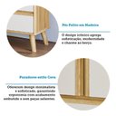 Ver mais imagens de Guarda-Roupa Infantil com 4 Portas 4 Gavetas e Pés Palito Luly 100% MDF Espresso Móveis Bege/Off White/Amêndoa