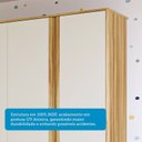 Ver imagem 5 de Guarda-Roupa Infantil com 4 Portas 4 Gavetas e Pés Palito Luly 100% MDF Espresso Móveis Bege/Off White/Amêndoa