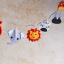 Ver imagem 2 de Luminária Infantil Animais do Safari Cormilu Led, À Pilha, 10 Bolas, 1.5m