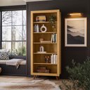 Ver imagem 2 de Estante para Livros 6 Prateleiras Pés em Madeira Maciça Retrô