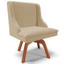 Ver imagem 7 de Kit 6 Cadeiras Decorativas Sala de Jantar Base Fixa de Madeira Firenze Suede Marrom/Preto G19 - Gran