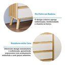 Ver mais imagens de Cômoda Infantil com 1 Porta 4 Gavetas e Pés Palito Luly 100% MDF Espresso Móveis Bege/Off White/Amêndoa