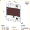 Ver imagem 7 de Painel Ripado para Tv 65 Pol 2 Gavetas 183cm Baraka D03 Freijó Off White - Lyam Decor