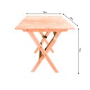 Ver imagem 6 de Kit 2 Conjuntos Mesa Dobrável 70x70cm para Bar com 4 Cadeiras em Madeira Maciça - Cru