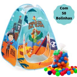 Toca Barraca Infantil Dobrável Pop Up + 50 Bolinhas Pirata da Ilha Fabrincando Ideias Inovadoras - 1
