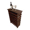 Ver imagem 2 de Adega Vinho Madeira 35 Garrafas Tipo Mesinha Imbuia C05