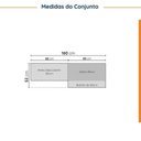Ver imagem 3 de Lavanderia Modulada 3 Peças 2 Armários Aéreos 4 Portas 1 Balcão Ipanema CabeCasa MadeiraOriginals Cinza/Grafite Trama/Acácia