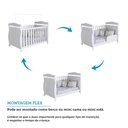 Ver imagem 6 de Quarto de Bebê Berço 3 em 1, Guarda-Roupa e Cômoda com Janelas 100% MDF Aurora Espresso Móveis Branco/Brilho
