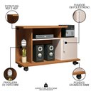 Ver imagem 3 de Rack para Sala Pequena Tv até 26 Pol. 100cm Marte H01 Off White/cinamomo - Mpozenato