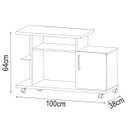 Ver imagem 4 de Rack para Sala Pequena Tv até 26 Pol. 100cm Marte H01 Off White/cinamomo - Mpozenato
