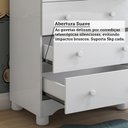 Ver mais imagens de Quarto Infantil com Guarda Roupas 3 Portas e Cômoda com Janelas 100% MDF Lana Espresso Móveis Branco