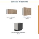 Ver imagem 4 de Lavanderia Modulada 3 Peças sem Tampo com Rodapé Ipanema CabeCasa MadeiraOriginals Cinza/Grafite Trama/Acácia