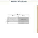 Ver imagem 3 de Lavanderia Modulada 3 Peças 2 Armários Aéreos 4 Portas 1 Balcão Ipanema CabeCasa MadeiraOriginals Verde/Folha