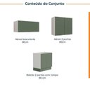 Ver imagem 4 de Lavanderia Modulada 3 Peças sem Tampo com Rodapé Ipanema CabeCasa MadeiraOriginals Verde/Folha