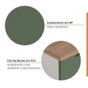 Ver imagem 5 de Lavanderia Modulada 3 Peças 2 Armários Aéreos 4 Portas 1 Balcão Ipanema CabeCasa MadeiraOriginals Verde/Folha/Acácia