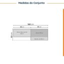 Ver imagem 3 de Lavanderia Modulada 3 Peças 2 Armários Aéreos 4 Portas 1 Balcão Ipanema CabeCasa MadeiraOriginals