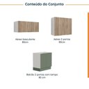 Ver imagem 4 de Lavanderia Modulada 3 Peças sem Tampo com Rodapé Ipanema CabeCasa MadeiraOriginals Verde/Folha/Acácia