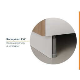 Lavanderia Modulada 2 Peças 1 Armário Aéreo 3 Portas 1 Balcão Ipanema Cabecasa Madeiramadeira - 7