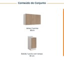 Ver imagem 4 de Lavanderia Modulada 2 Peças 1 Armário Aéreo 3 Portas 1 Balcão Ipanema CabeCasa MadeiraOriginals