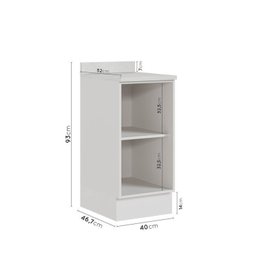 Lavanderia Modulada 2 Peças 1 Armário Aéreo 3 Portas 1 Balcão Ipanema Cabecasa Madeiramadeira - 9