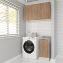 Ver imagem 1 de Lavanderia Modulada 2 Peças 1 Armário Aéreo 3 Portas 1 Balcão Ipanema CabeCasa MadeiraOriginals