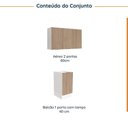 Ver imagem 4 de Lavanderia Planejada 2 Peças sem Tampo com Rodapé Ipanema CabeCasa MadeiraOriginals Marrom/Acácia