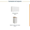Ver imagem 4 de Lavanderia Planejada 2 Peças 1 Armário Aéreo 3 Portas 1 Balcão Ipanema CabeCasa MadeiraOriginals Branco