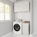 Ver imagem 1 de Lavanderia Modulada 2 Peças 1 Armário Aéreo 3 Portas 1 Balcão Ipanema CabeCasa MadeiraOriginals