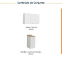 Ver imagem 4 de Lavanderia Modulada 2 Peças 1 Armário Aéreo 3 Portas 1 Balcão Ipanema CabeCasa MadeiraOriginals