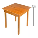 Ver imagem 2 de Mesa Rústica 70x70 Cm Quadrada Madeira Queima