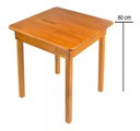Ver imagem 2 de Mesa Rústica 70x70 Cm Quadrada Madeira Queima
