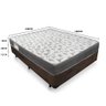 Cama Box Casal Suede + Colchão de Espuma D33 - Sereneprime - 138cm Marrom - 4