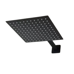 Ducha Chuveiro Gás Solar Quadrada Slim 25x25 com Braço de Parede Preto Fosco Black Matte Metal Premi - 2