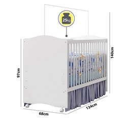 Quarto Infantil Berço e Cômoda Xodó Branco - 2