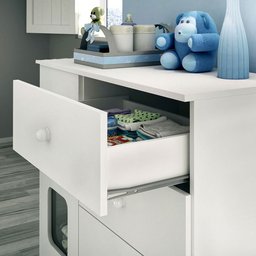 Quarto Infantil Berço e Cômoda Xodó Branco - 4