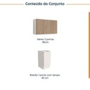 Ver imagem 4 de Lavanderia Planejada 2 Peças sem Tampo com Rodapé Ipanema CabeCasa MadeiraOriginals Marrom/Branco/Acácia