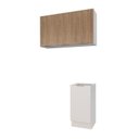 Ver imagem 2 de Lavanderia Modulada 2 Peças sem Tampo com Rodapé Ipanema CabeCasa MadeiraOriginals Marrom/Branco/Acácia