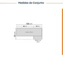 Ver imagem 3 de Lavanderia Modulada 2 Peças 1 Armário Aéreo 3 Portas 1 Balcão Ipanema CabeCasa MadeiraOriginals Marrom/Fendi Trama