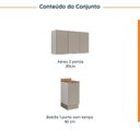 Ver imagem 4 de Lavanderia Modulada 2 Peças 1 Armário Aéreo 3 Portas 1 Balcão Ipanema CabeCasa MadeiraOriginals