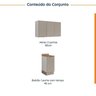 Lavanderia Modulada 2 Peças 1 Armário Aéreo 3 Portas 1 Balcão Ipanema CabeCasa MadeiraOriginals - 4
