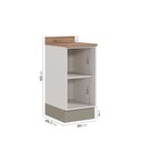 Ver mais imagens de Lavanderia Modulada 2 Peças 1 Armário Aéreo 3 Portas 1 Balcão Ipanema CabeCasa MadeiraOriginals Marrom/Fendi Trama