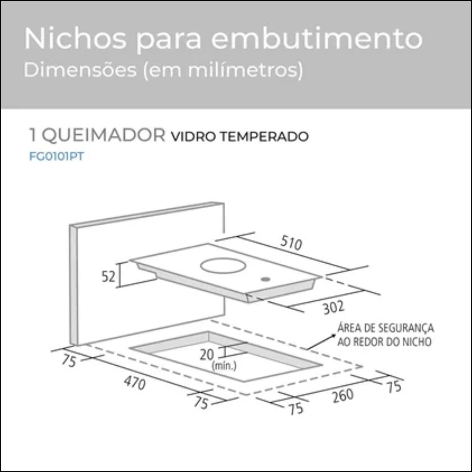 Cooktop Suggar à Gás 1 Boca Preto Vidro Bivolt - 2