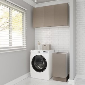Lavanderia Modulada 2 Peças sem Tampo com Rodapé Ipanema Cabecasa Madeiramadeira