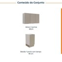 Ver imagem 4 de Lavanderia Planejada 2 Peças sem Tampo com Rodapé Ipanema CabeCasa MadeiraOriginals Marrom/Fendi Trama