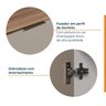 Lavanderia Modulada 2 Peças 1 Armário Aéreo 3 Portas 1 Balcão Ipanema CabeCasa MadeiraOriginals - 6