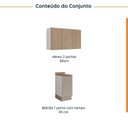 Ver imagem 4 de Lavanderia Modulada 2 Peças 1 Armário Aéreo 3 Portas 1 Balcão Ipanema CabeCasa MadeiraOriginals Marrom/Fendi/Acácia